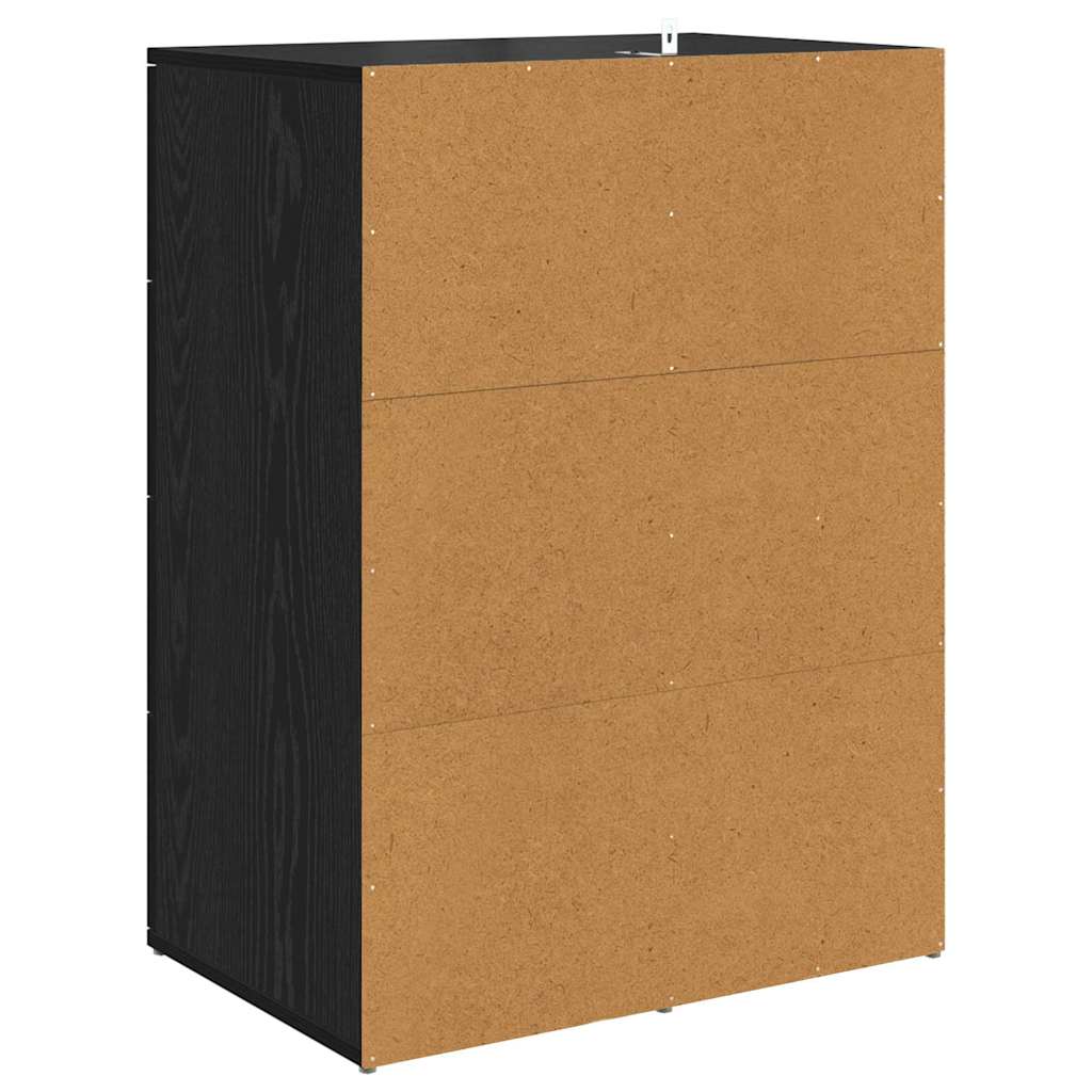 vidaXL Sideboards with Drawer Corona 2 pcs Black Oak 59 x 39 x 80 cm