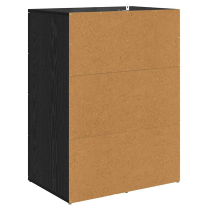 vidaXL Sideboards with Drawer Corona 2 pcs Black Oak 59 x 39 x 80 cm