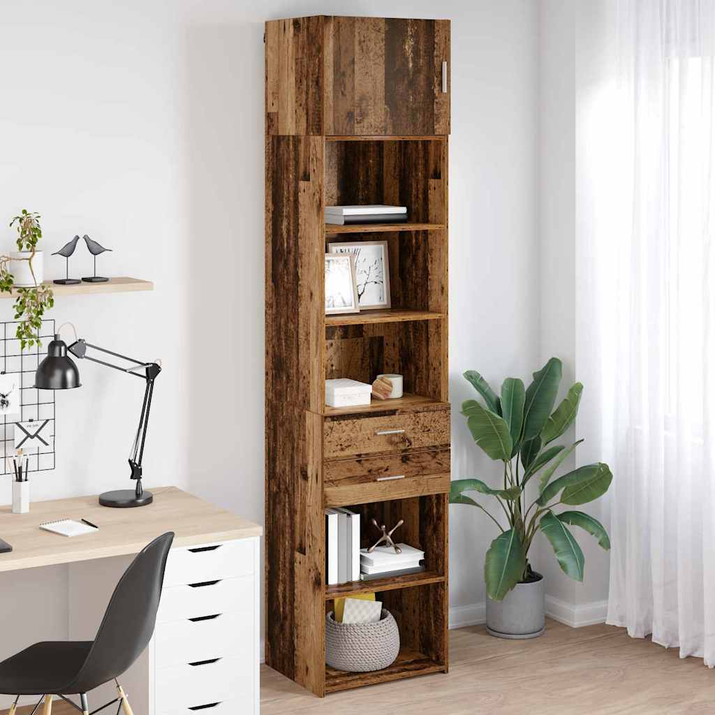 vidaXL Highboard Old Wood 50 x 42.5 x 225 cm Engineered Wood
