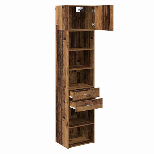 vidaXL Highboard Old Wood 50 x 42.5 x 225 cm Engineered Wood