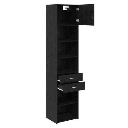 vidaXL Highboard Black Oak 50 x 42.5 x 225 cm Engineered Wood