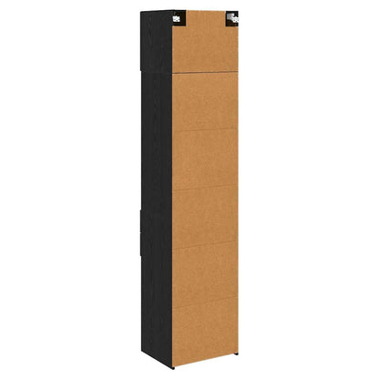 vidaXL Highboard Black Oak 50 x 42.5 x 225 cm Engineered Wood