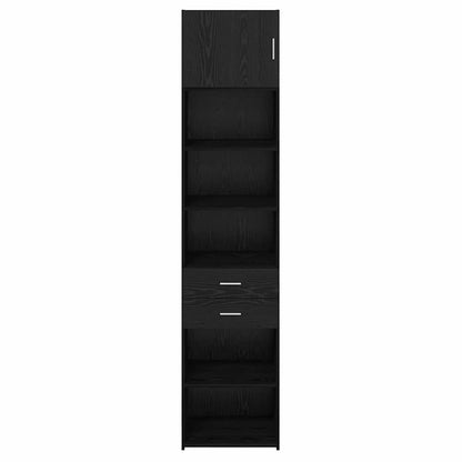 vidaXL Highboard Black Oak 50 x 42.5 x 225 cm Engineered Wood