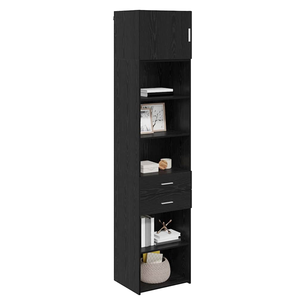 vidaXL Highboard Black Oak 50 x 42.5 x 225 cm Engineered Wood