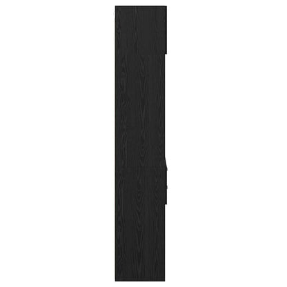 vidaXL Highboard Black Oak 50 x 42.5 x 225 cm Engineered Wood
