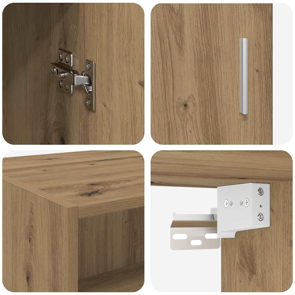 vidaXL Storage Cabinet Artisan Oak 80 x 42.5 x 225 cm Engineered Wood