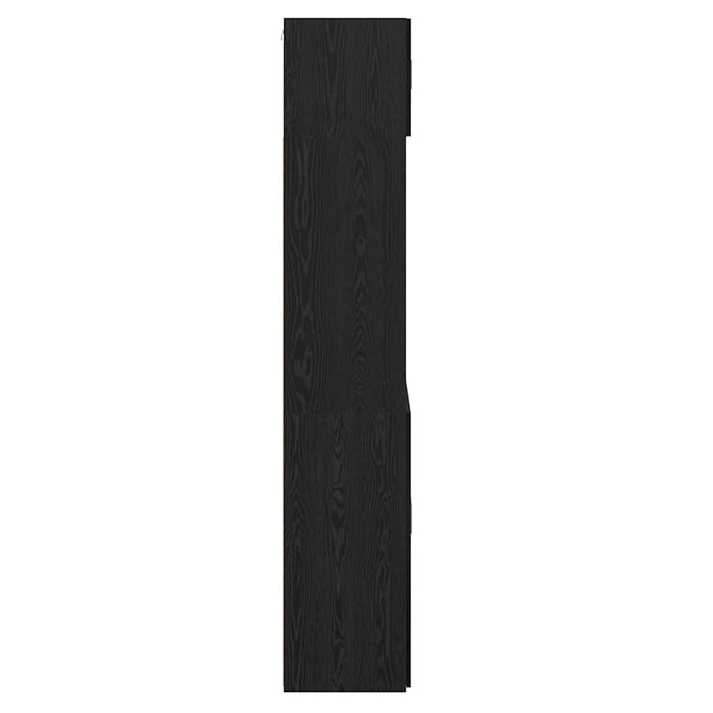 vidaXL Storage Cabinet Black Oak 80 x 42.5 x 225 cm Engineered Wood