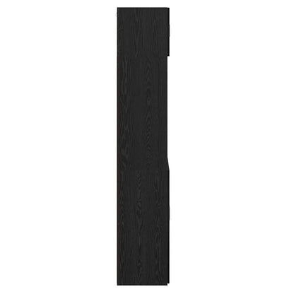 vidaXL Storage Cabinet Black Oak 80 x 42.5 x 225 cm Engineered Wood