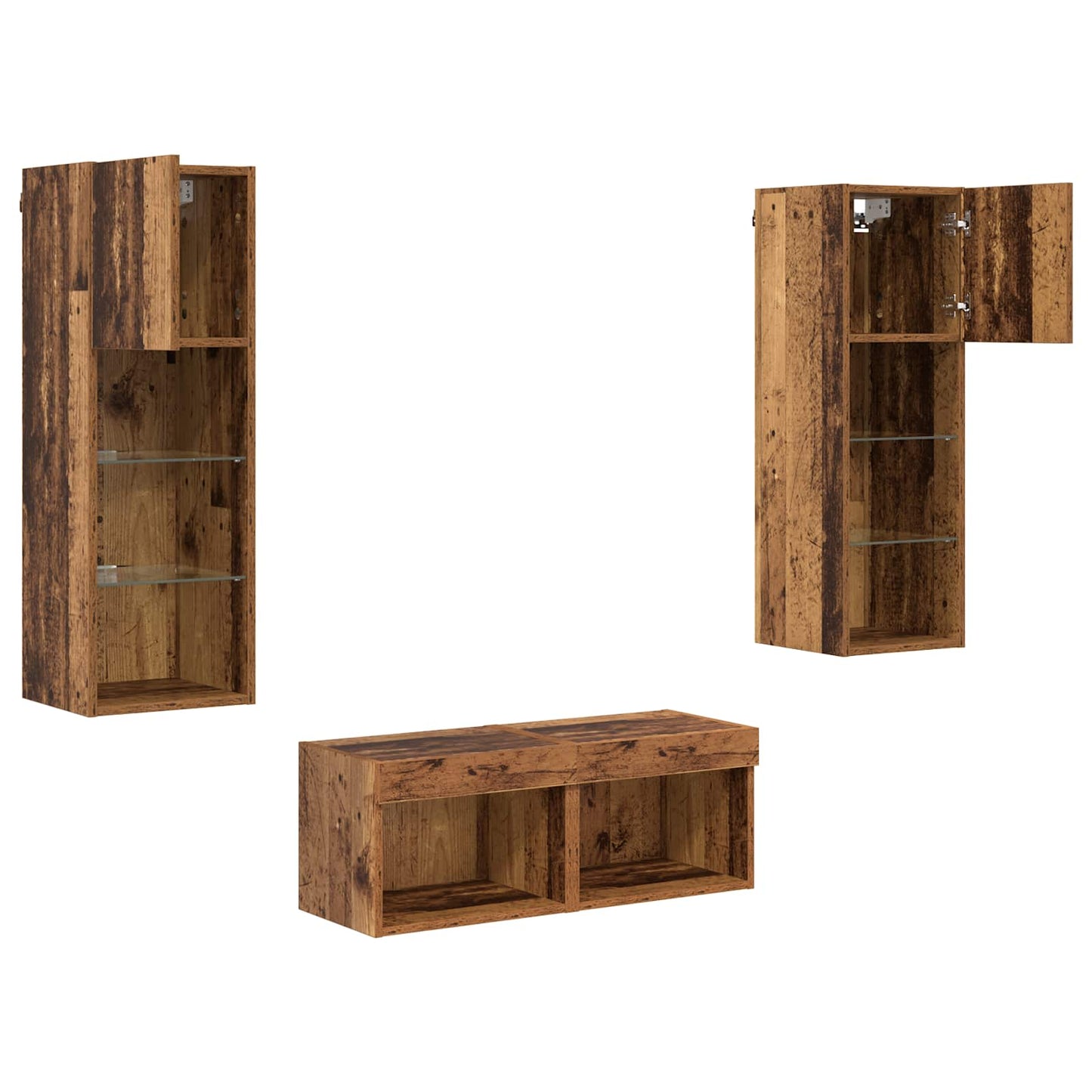 vidaXL TV Wall Cabinets 4 pcs Artisan Oak Engineered Wood