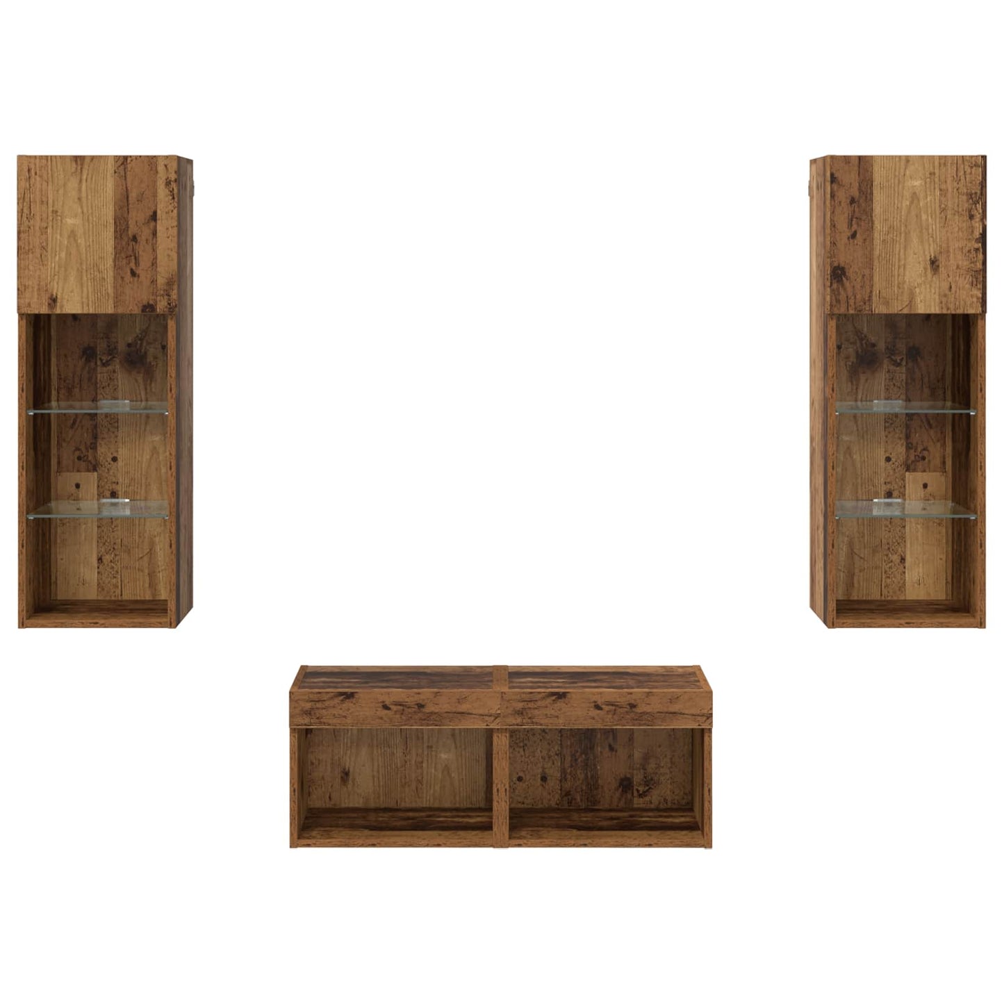 vidaXL TV Wall Cabinets 4 pcs Artisan Oak Engineered Wood
