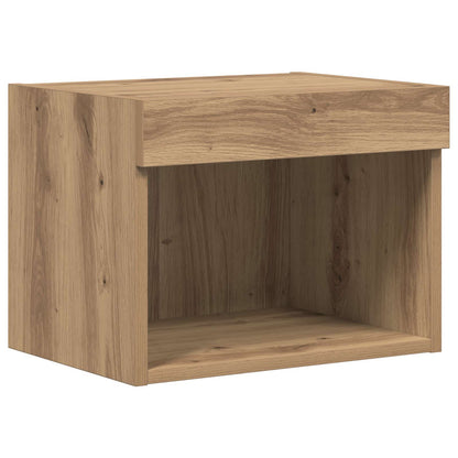vidaXL TV Wall Cabinets 4 pcs Black Oak Engineered Wood