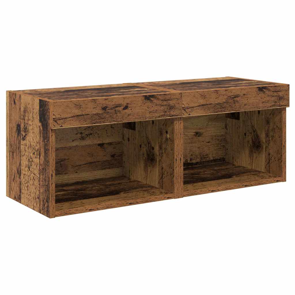 vidaXL TV Wall Units 8 pcs Old Wood Engineered Wood