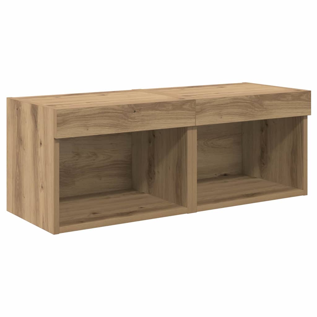 vidaXL TV Wall Units 8 pcs Artisan Oak Engineered Wood