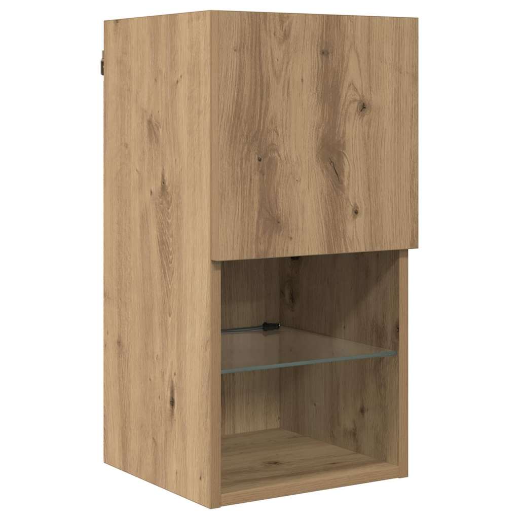 vidaXL TV Wall Units 8 pcs Artisan Oak Engineered Wood