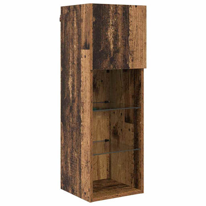 vidaXL TV Wall Units Wall-mounted 5 pcs Black Oak Engineered Wood