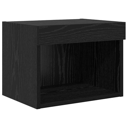 vidaXL TV Wall Units Wall-mounted 5 pcs Black Oak Engineered Wood