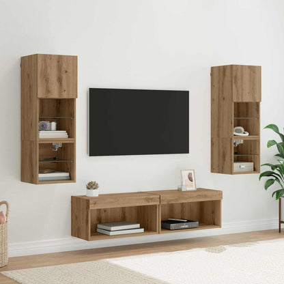 vidaXL TV Wall Unit 6 pcs Artisan Oak Engineered Wood