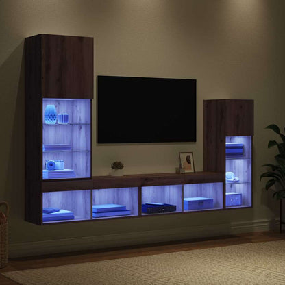 vidaXL TV Wall Units 4 pcs Artisan Oak Engineered Wood