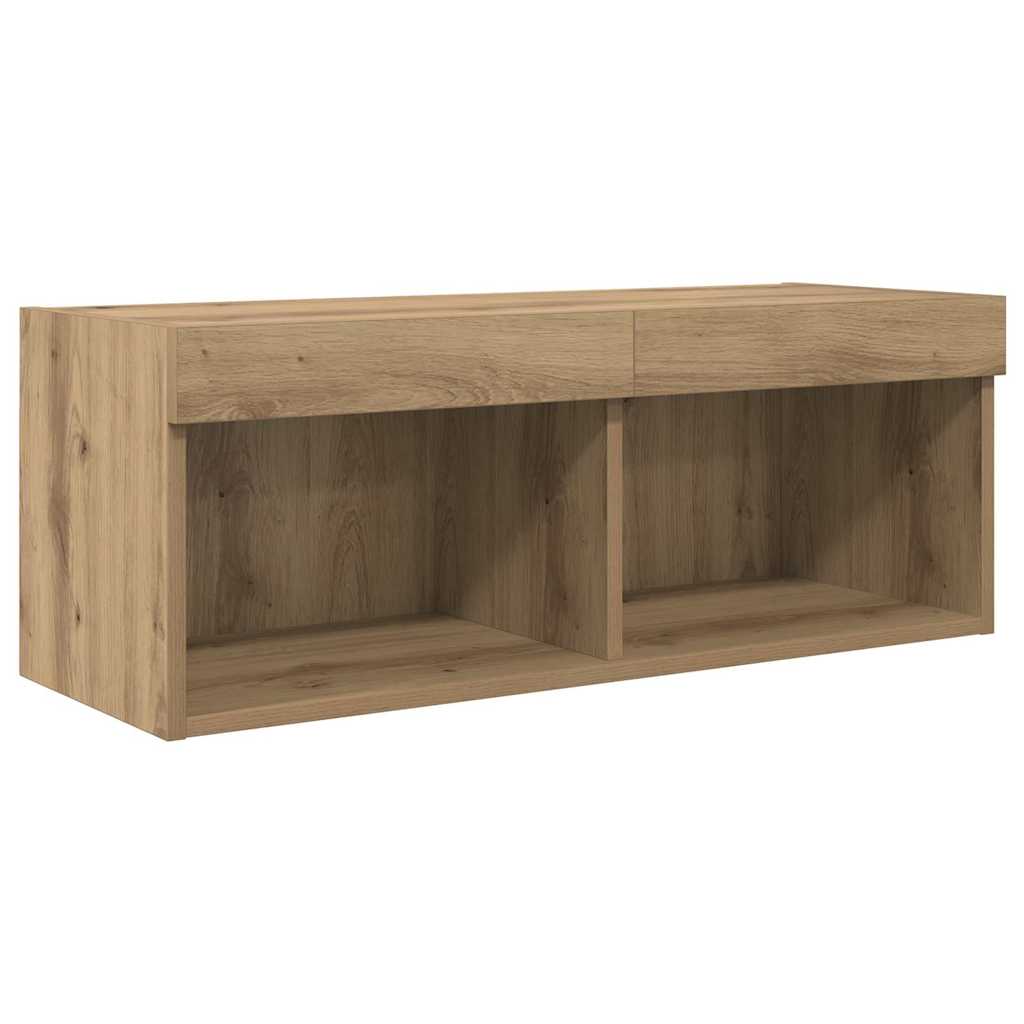 vidaXL TV Wall Units 4 pcs Artisan Oak Engineered Wood