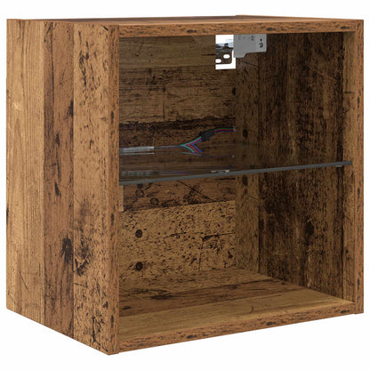 vidaXL TV Wall Units with LED 5 pcs Old Wood Engineered Wood