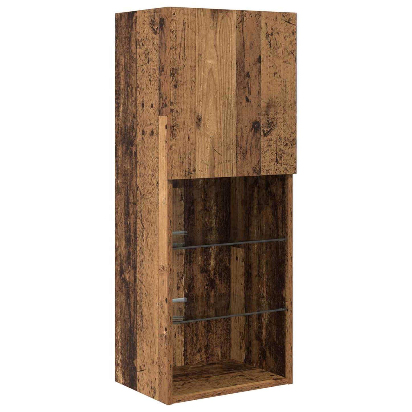 vidaXL TV Wall Units with LED 5 pcs Old Wood Engineered Wood
