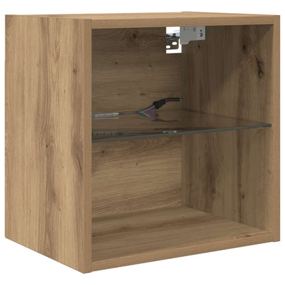 vidaXL TV Wall Units with LED 5 pcs Artisan Oak Engineered Wood