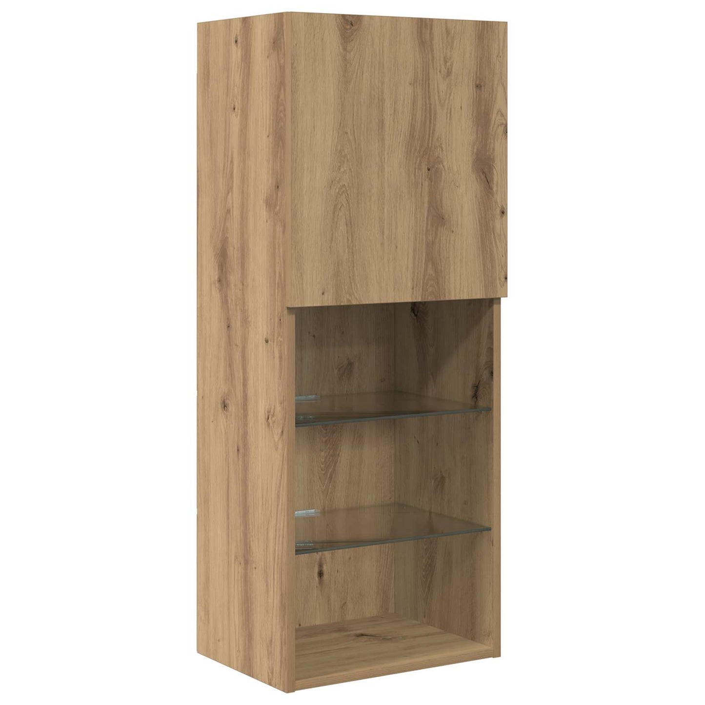 vidaXL TV Wall Units with LED 5 pcs Artisan Oak Engineered Wood