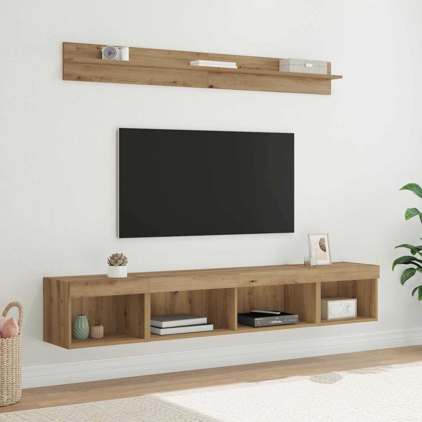vidaXL TV Wall Cabinet Set 5 pcs Artisan Oak Engineered Wood