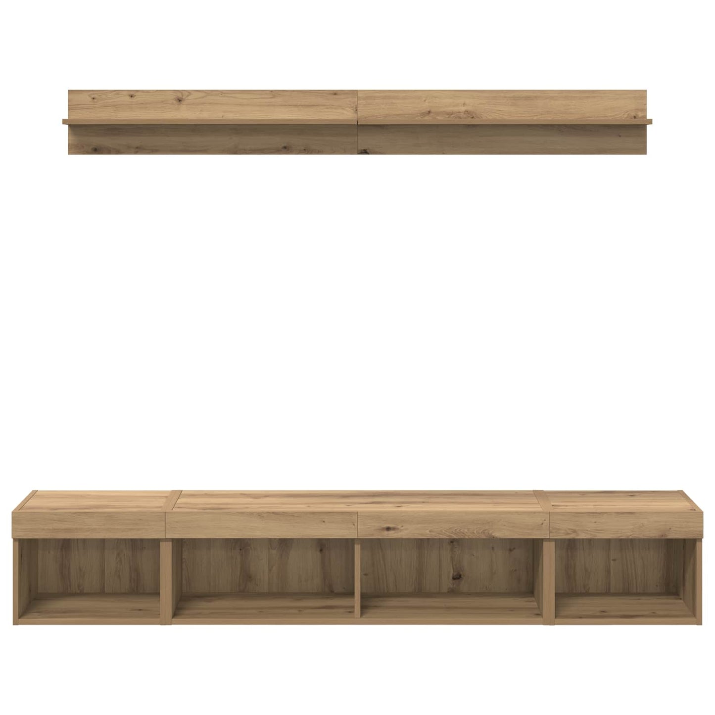 vidaXL TV Wall Cabinet Set 5 pcs Artisan Oak Engineered Wood