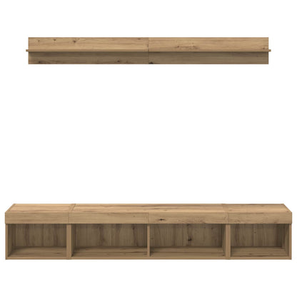 vidaXL TV Wall Cabinet Set 5 pcs Artisan Oak Engineered Wood