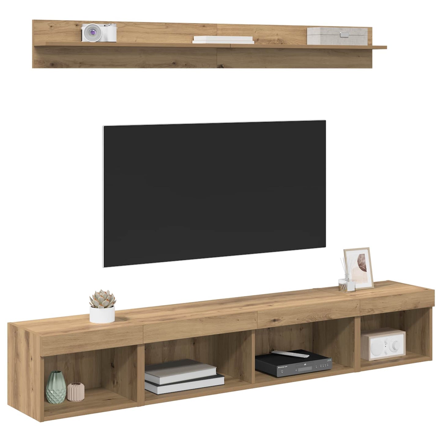 vidaXL TV Wall Cabinet Set 5 pcs Artisan Oak Engineered Wood