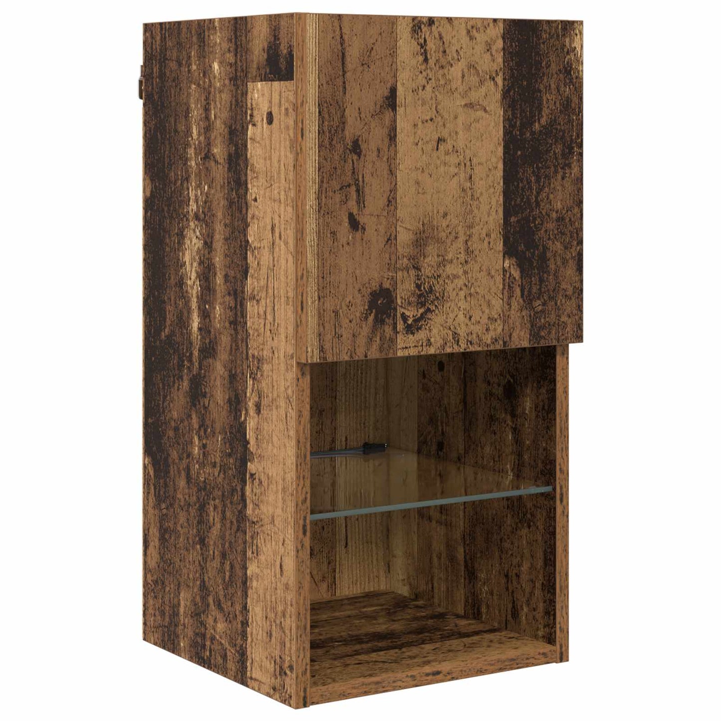 vidaXL TV Wall Units with LED with LED 6 pcs Old Wood Engineered Wood