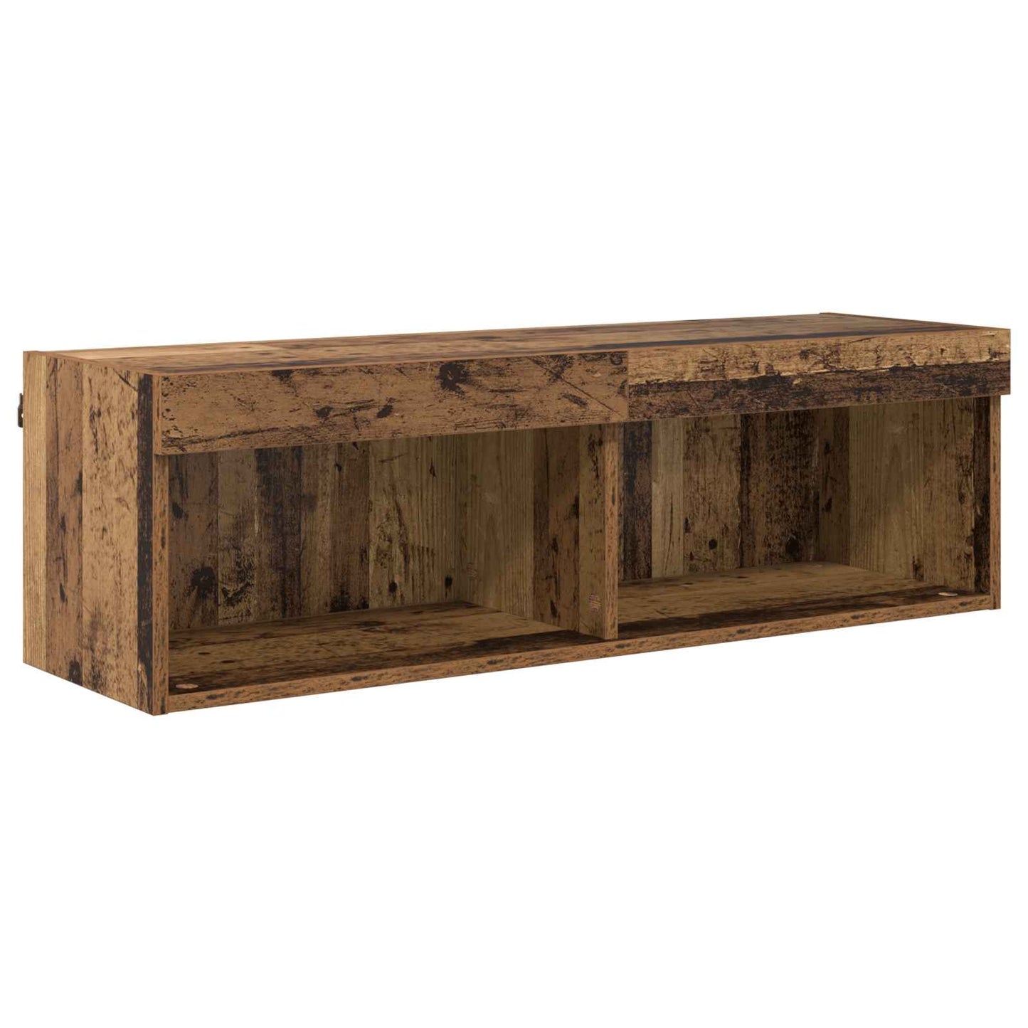 vidaXL TV Wall Units with LED with LED 6 pcs Old Wood Engineered Wood