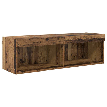 vidaXL TV Wall Units with LED with LED 6 pcs Old Wood Engineered Wood