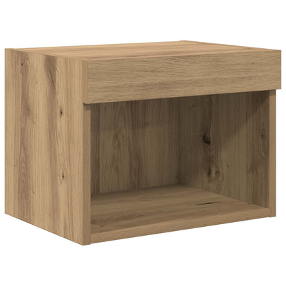 vidaXL TV Wall Units with LED 5 pcs Artisan Oak Engineered Wood