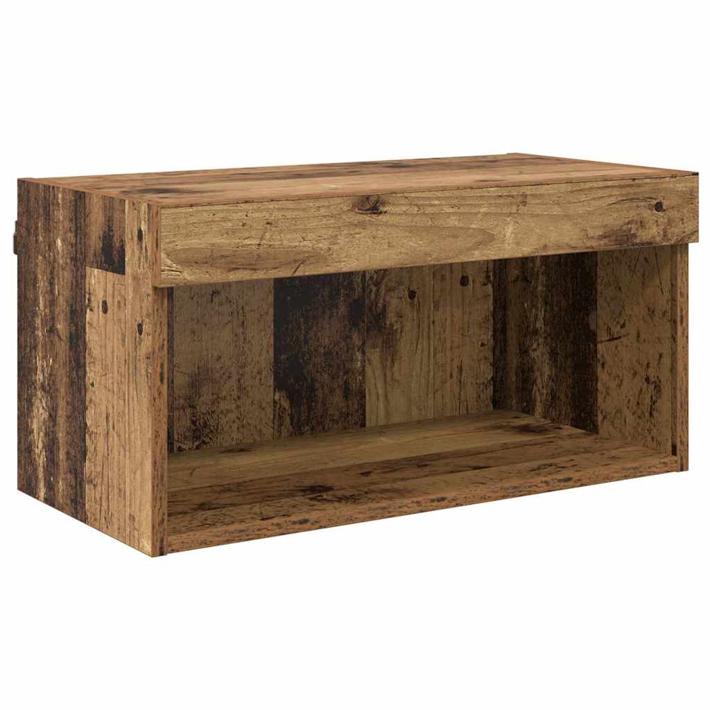 vidaXL TV Wall Units with LED 6 pcs Old Wood Engineered Wood