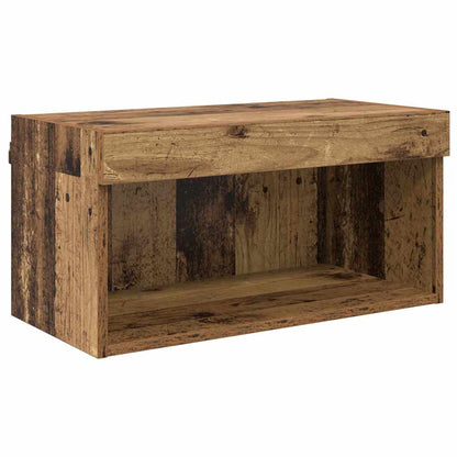 vidaXL TV Wall Units with LED 6 pcs Old Wood Engineered Wood