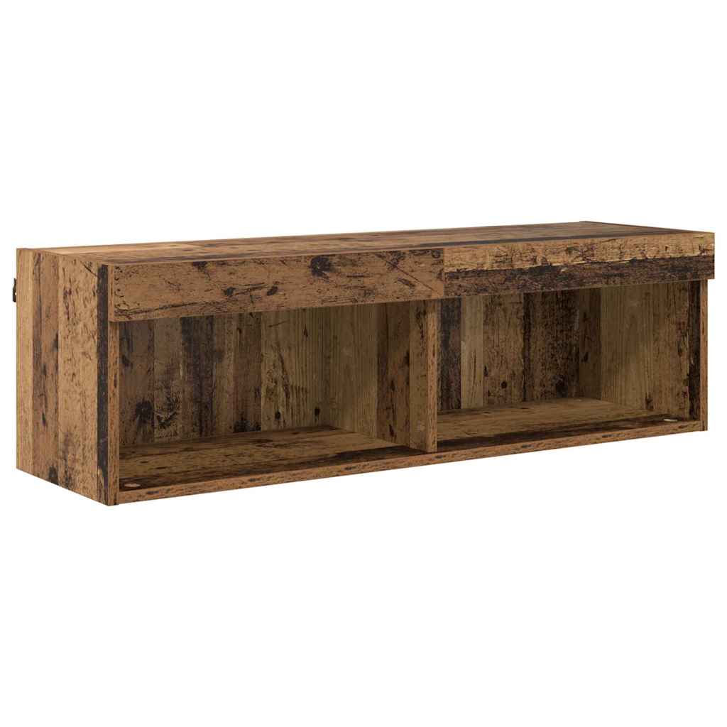 vidaXL TV Wall Units with LED 6 pcs Old Wood Engineered Wood