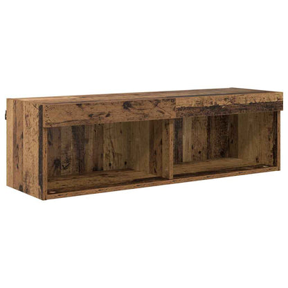 vidaXL TV Wall Units with LED 6 pcs Old Wood Engineered Wood