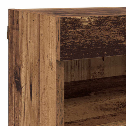 vidaXL TV Wall Units with LED with LED 5 pcs Old Wood 80 x 30 x 40 cm