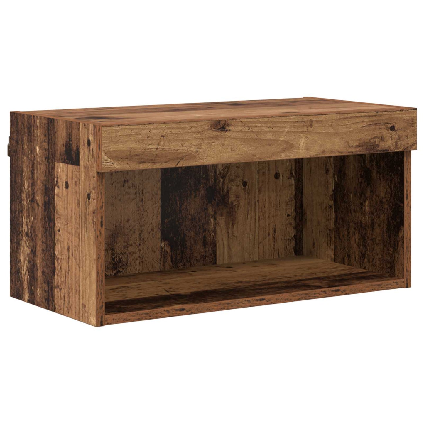 vidaXL TV Wall Units with LED with LED 5 pcs Old Wood 80 x 30 x 40 cm