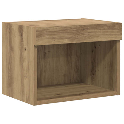 vidaXL TV Wall Units with LED 5 pcs Artisan Oak Engineered Wood