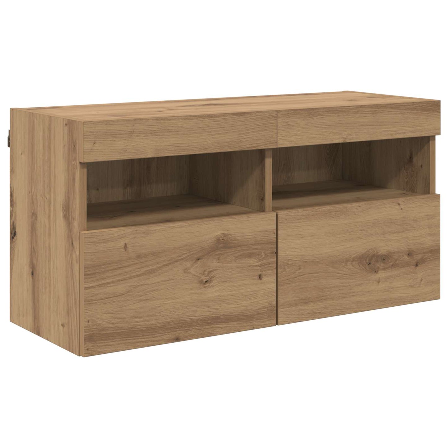 vidaXL TV Wall Units with LED 5 pcs Artisan Oak Engineered Wood