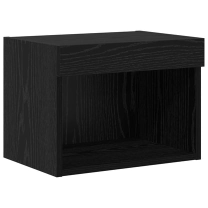 vidaXL TV Wall Units with LED with LED 5 pcs Black Oak 80 x 30 x 40 cm