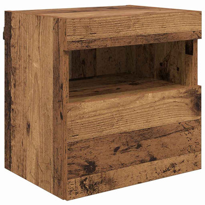 vidaXL TV Wall Units with LED Old Wood Engineered Wood