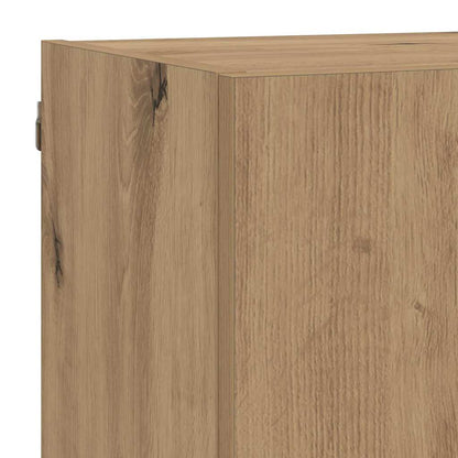 vidaXL TV Wall Units with LED 5 pcs Artisan Oak Engineered Wood