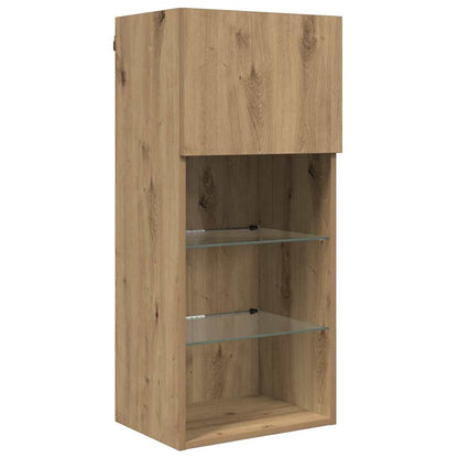vidaXL TV Wall Units with LED 5 pcs Artisan Oak Engineered Wood