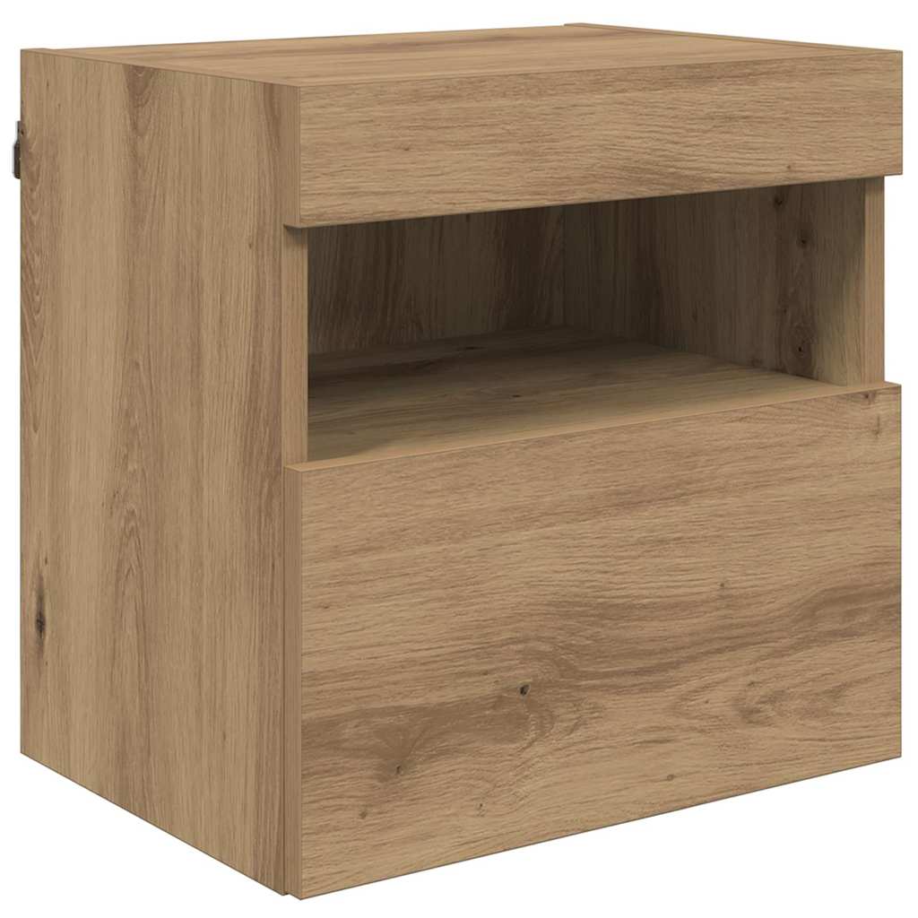 vidaXL TV Wall Units with LED 5 pcs Artisan Oak Engineered Wood