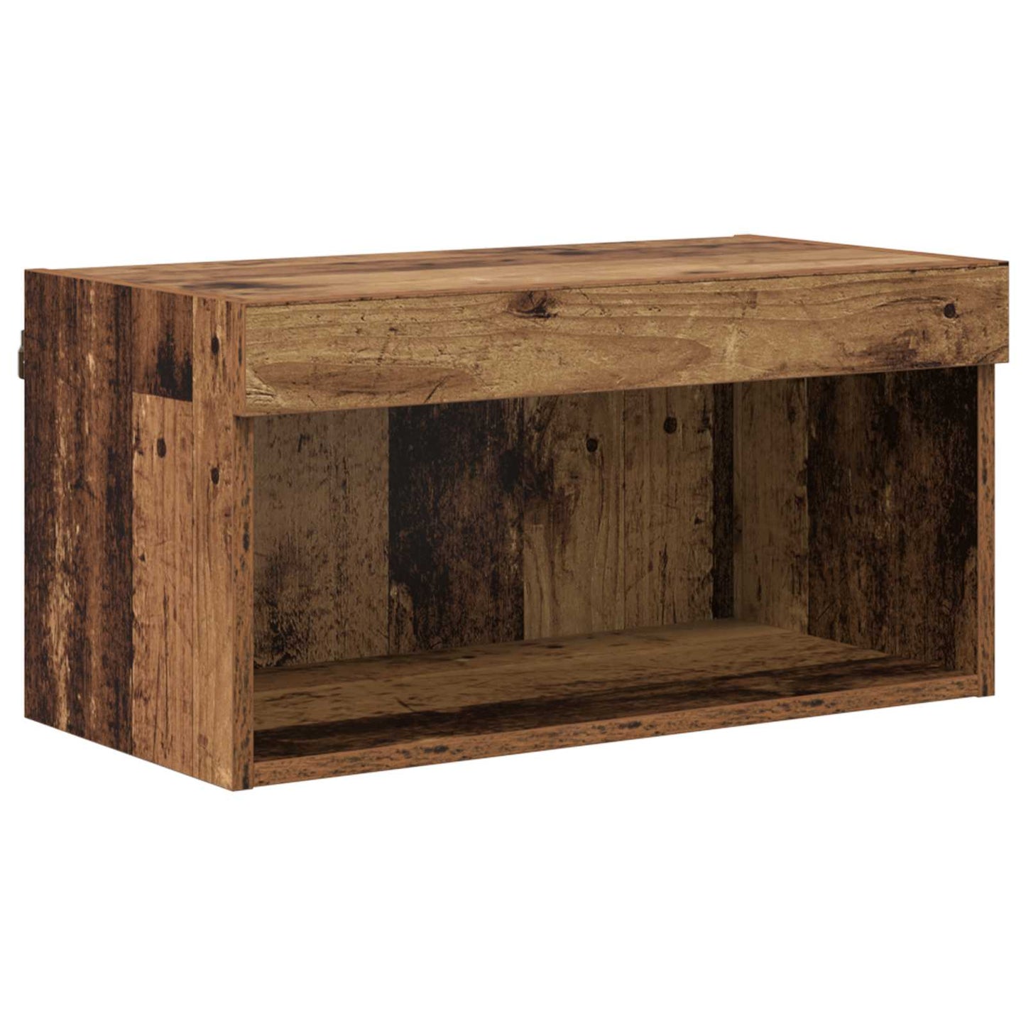 vidaXL TV Cabinet with LED Wall-mounted 7 pcs Old Wood Engineered Wood