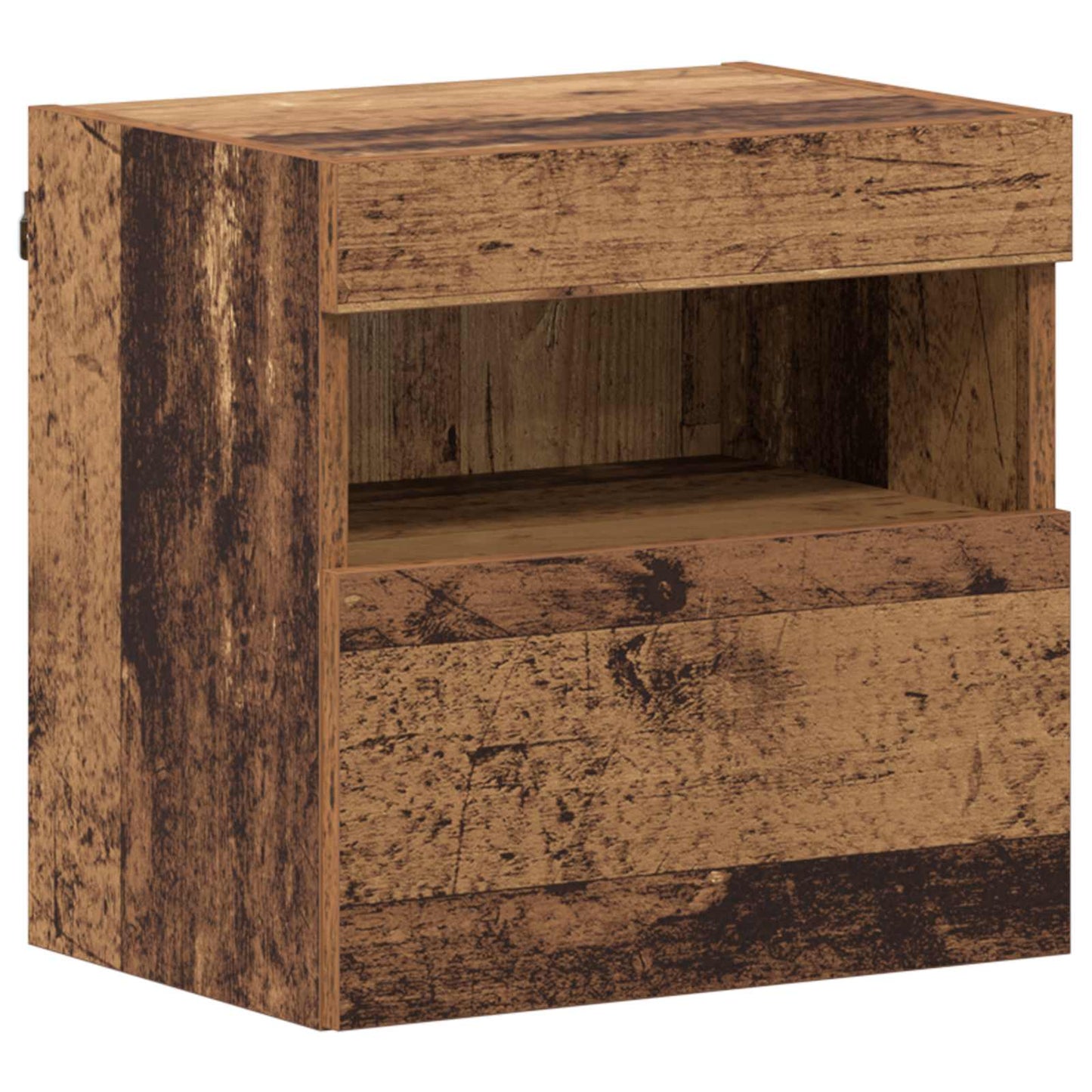 vidaXL TV Cabinet with LED Wall-mounted 7 pcs Old Wood Engineered Wood